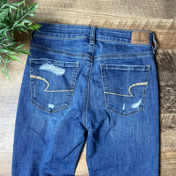 American Eagle High Rise Legging Distressed Size 4 - Picture 8 of 10